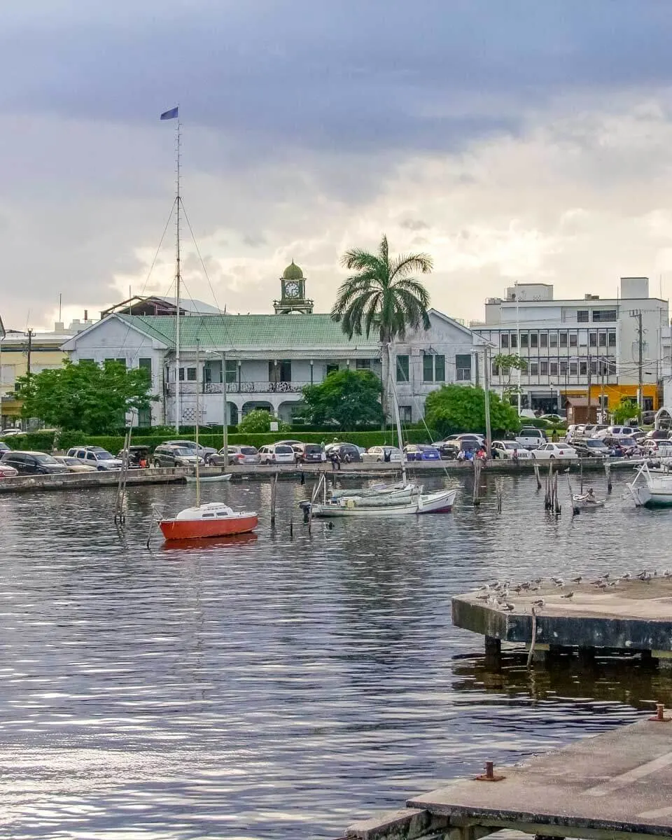 Waterfront promenade in Belize City Belize
