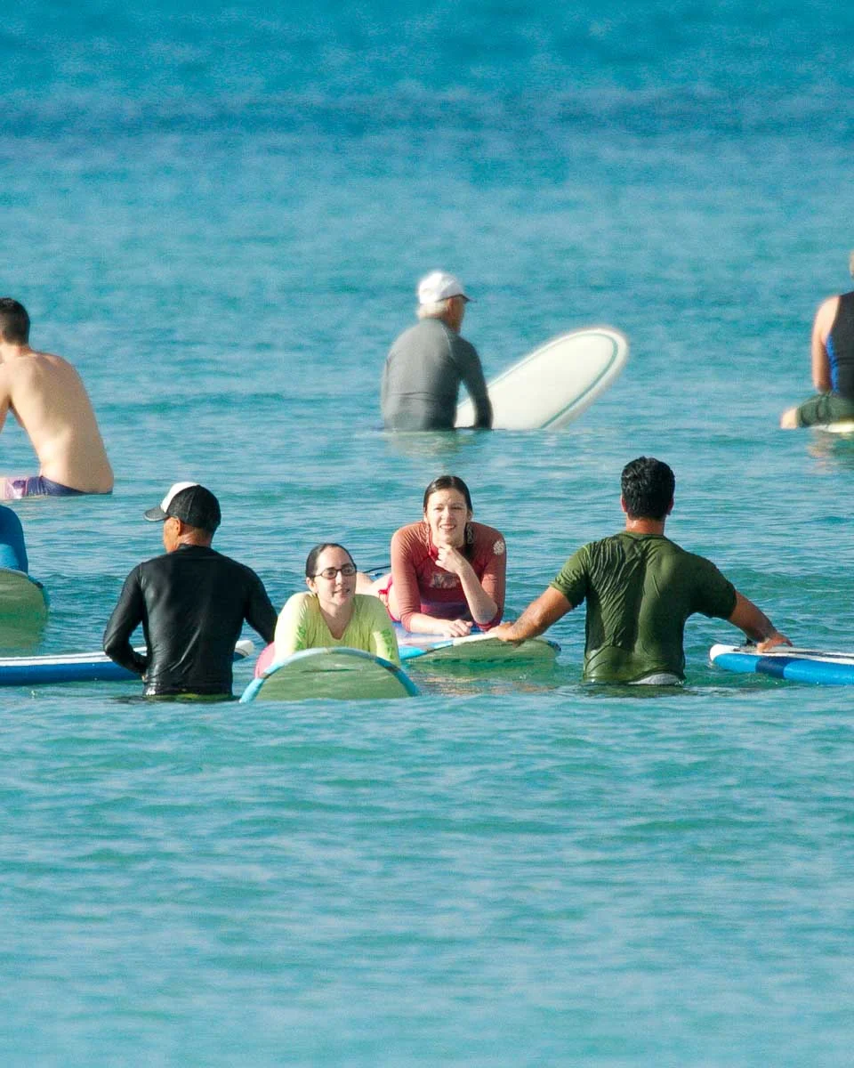 A person surfs in North Shore Oahu Hawaii (2)