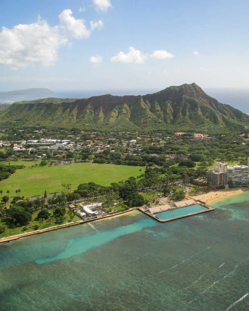 Diamond Head seen on a helicopter tour in Waikiki Honolulu Hawaii (5)