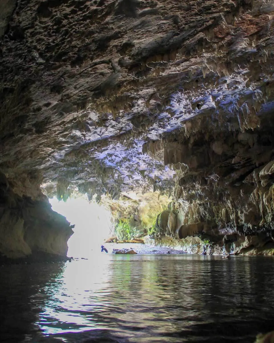 Floating through caves in Ambergris Caye Belize