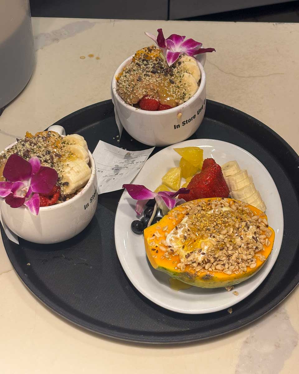 Food lunch eaten at Island Vintage Coffee on Oahu Waikiki Hawaii