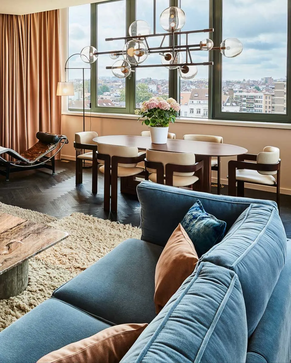 Hotel room with a city view at Sofitel Brussels Europe