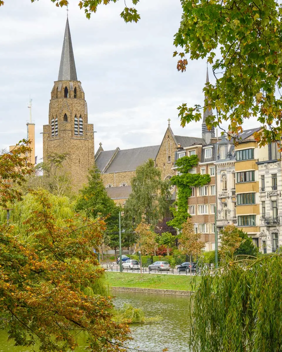 Ixelles Ponds in Brussels, Belgium