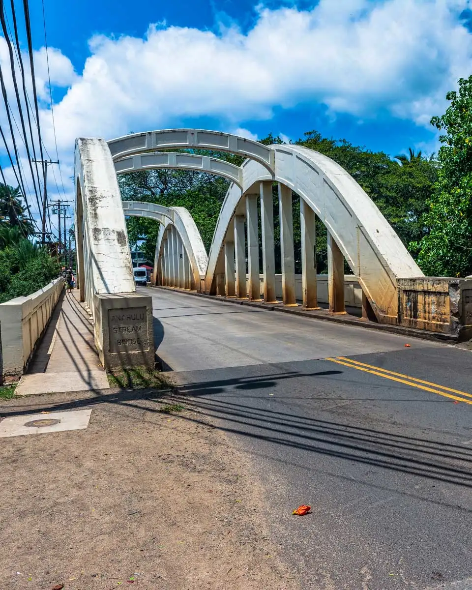 Rainbow Bridge in Haleiwa, Oahu, Hawaii