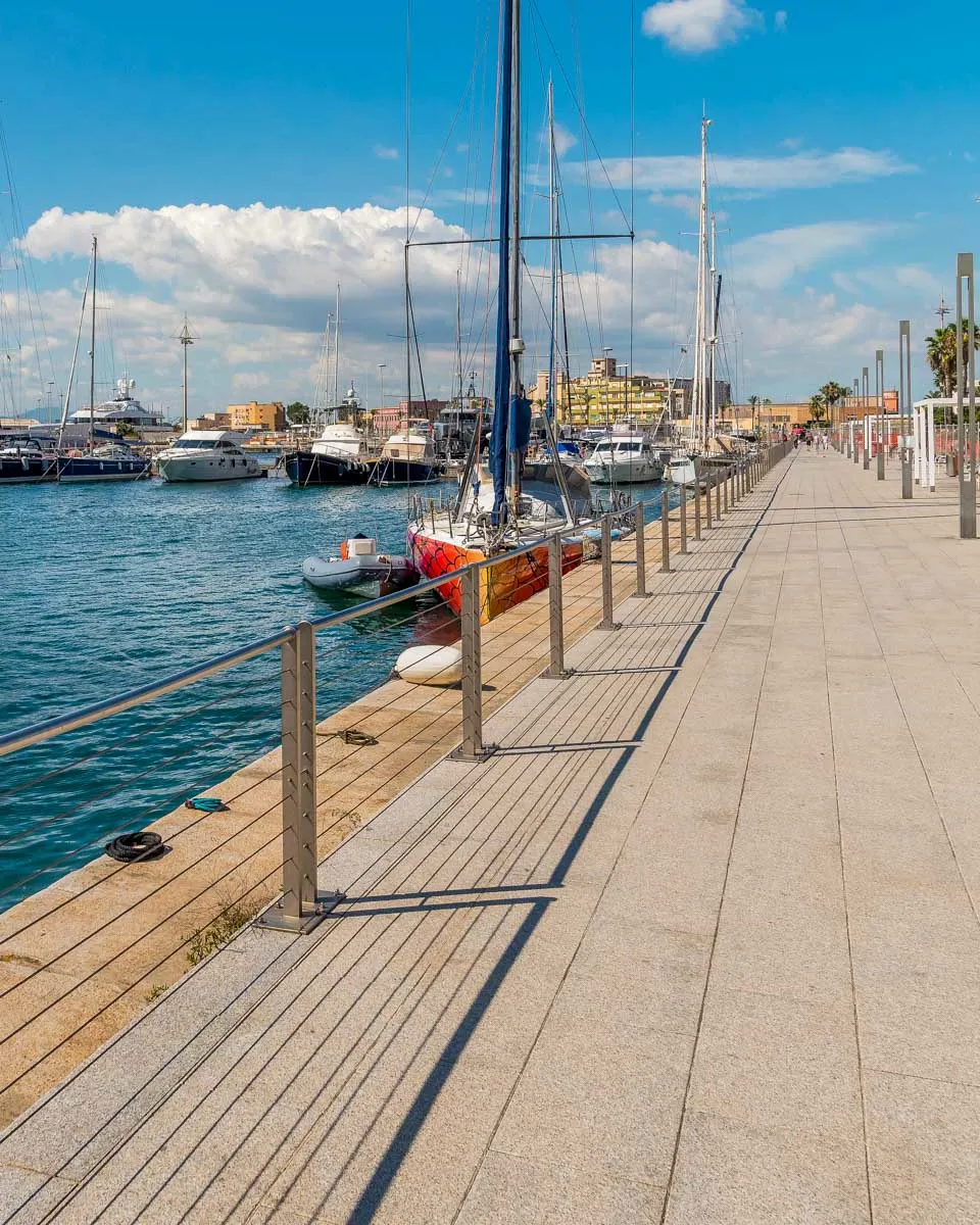 The waterfront promenade in Cagliari Italy