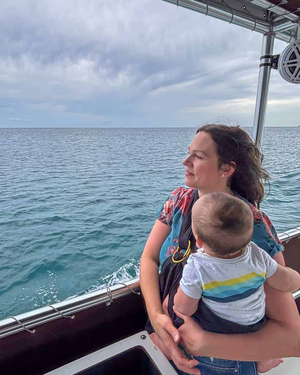 Trelle-on-a-glass-bottom-boat-whale-watching-tour-in-Oahu-Hawaii