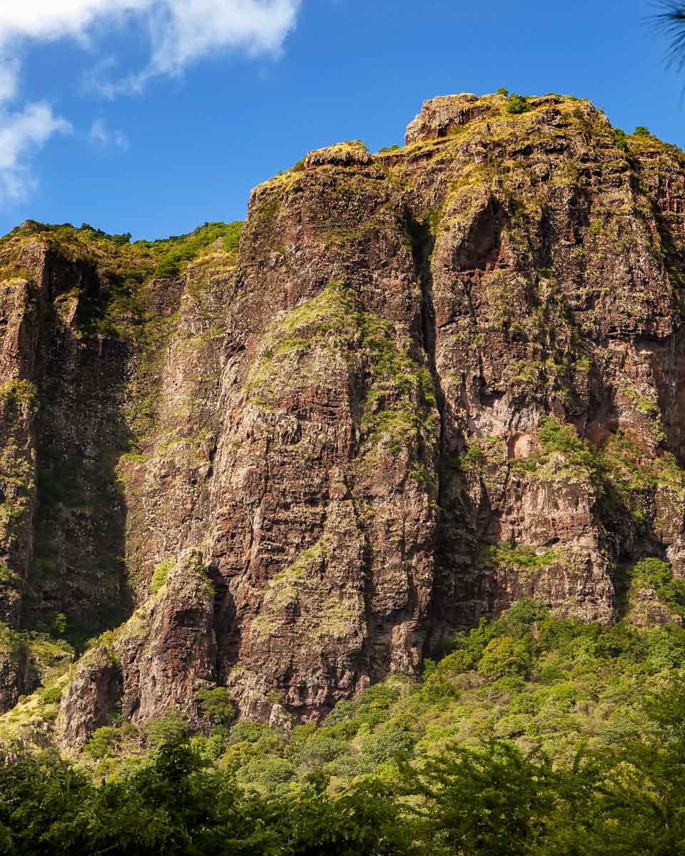 Le Morne Brabant mountain on the south of Mauritius