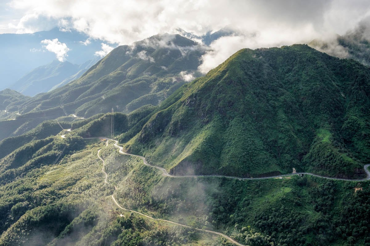 Tram Ton Pass seen on a motorbike tour in Sapa Vietnam