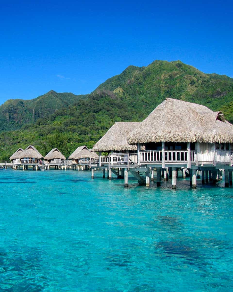 An overwater bungalow in Bora Bora