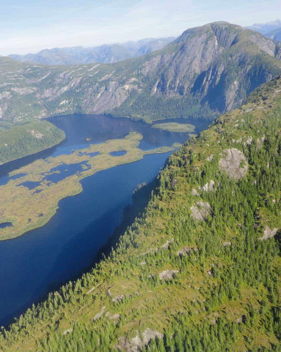 Ariel View of Misty Fjords in Ketchikan Alaska