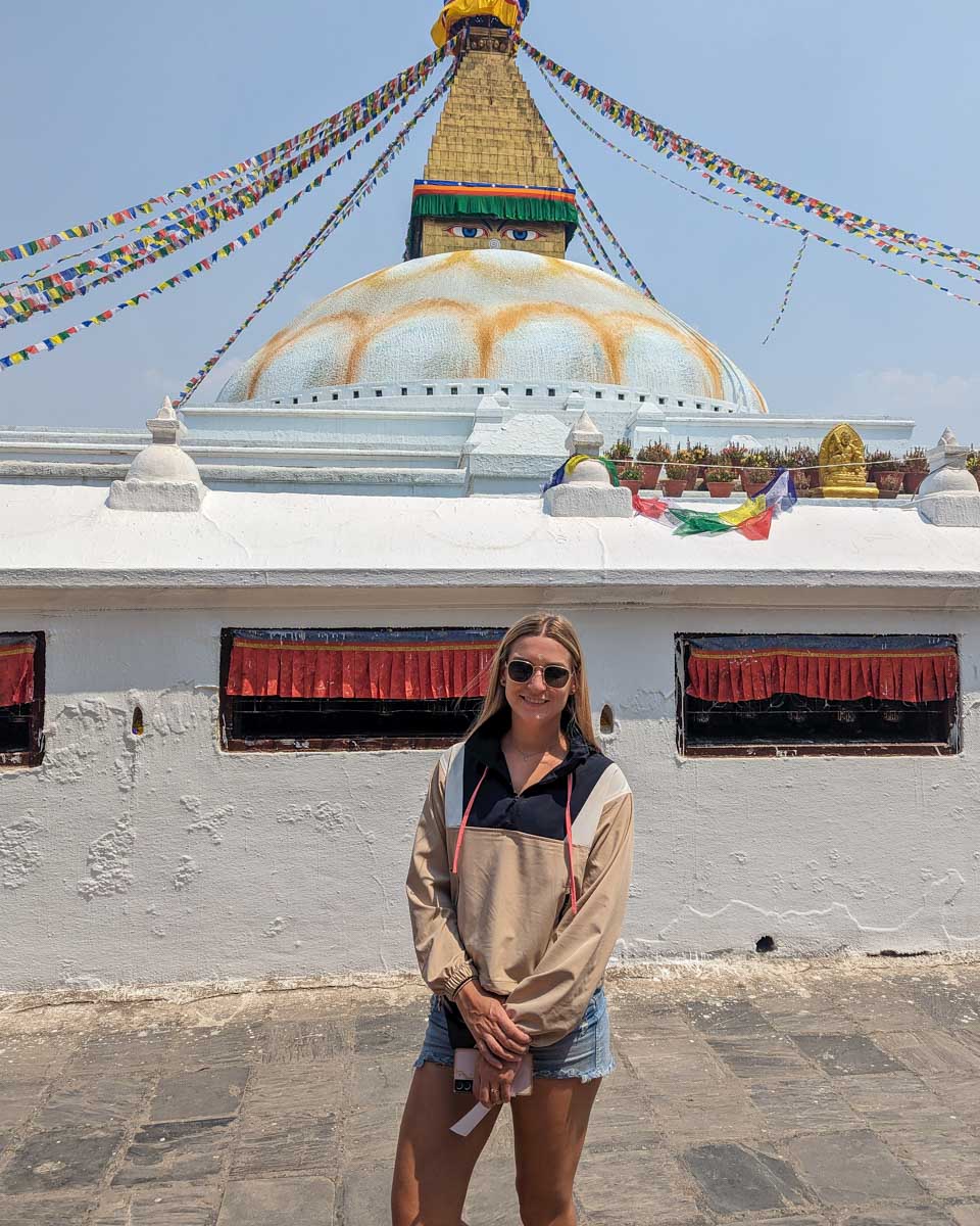 Bailey at Boudha Nath Stupa in Kathmandu Nepal (5)