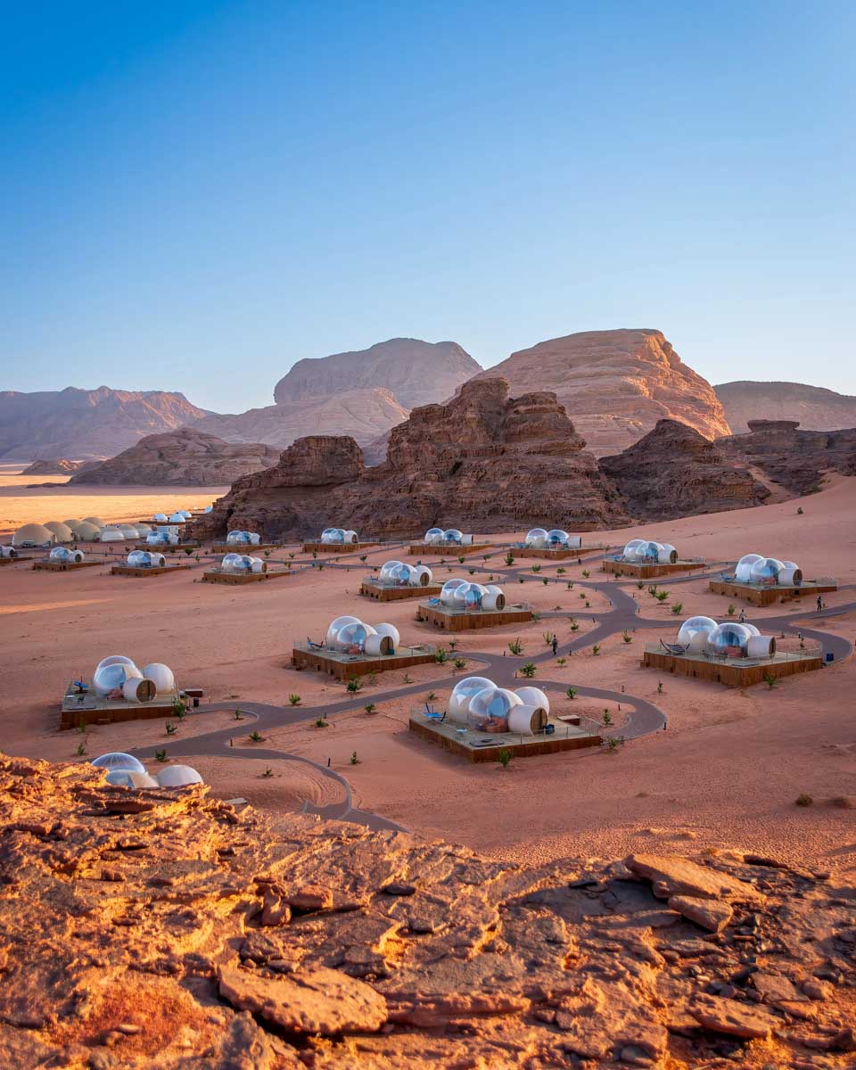 Bubble tent camps in Wadi Rum
