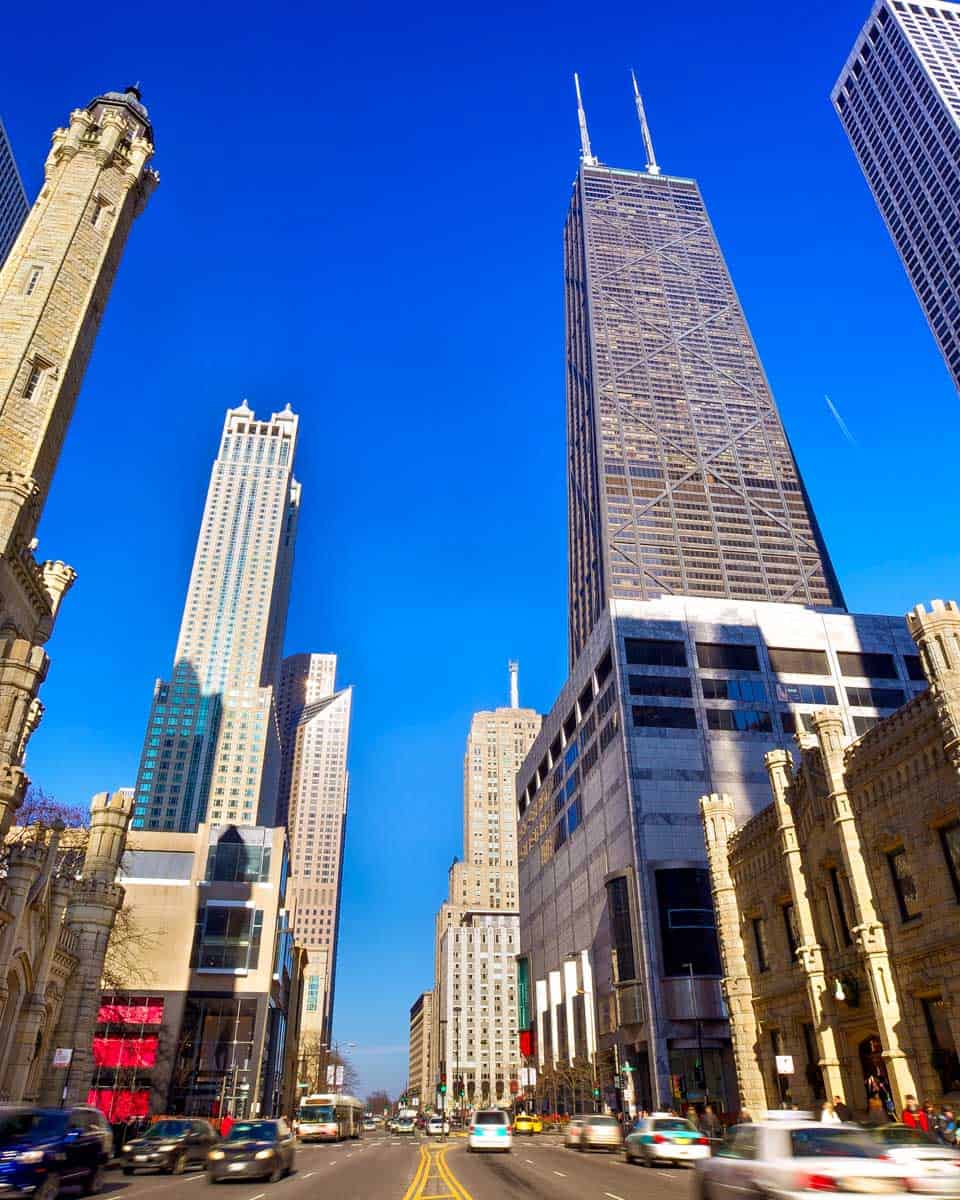 Buildings on the Magnificent Mile in Chicago Illinois