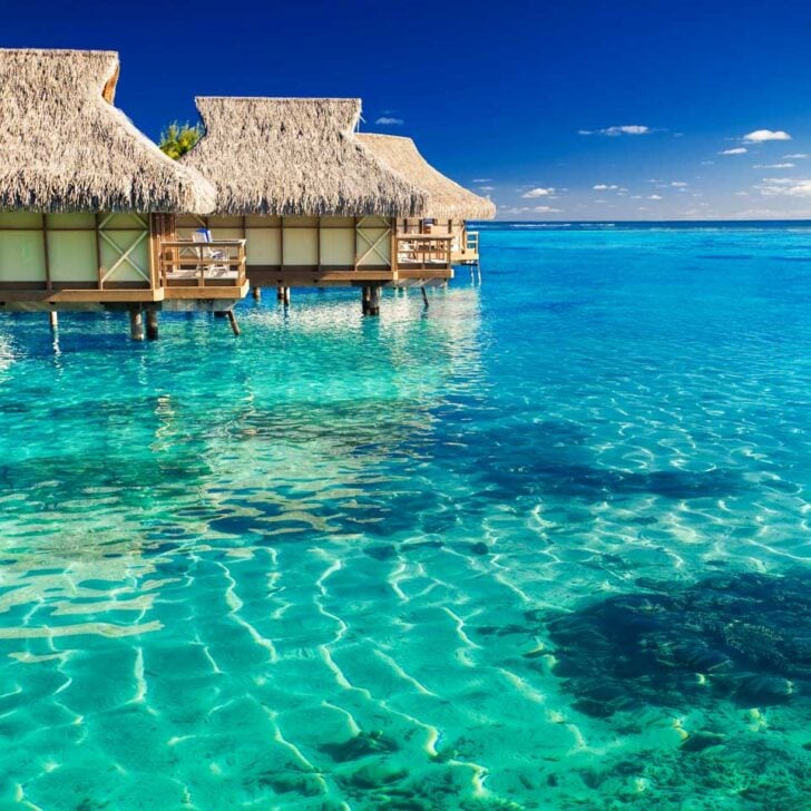 Bungalows in Moorea, French Polynesia