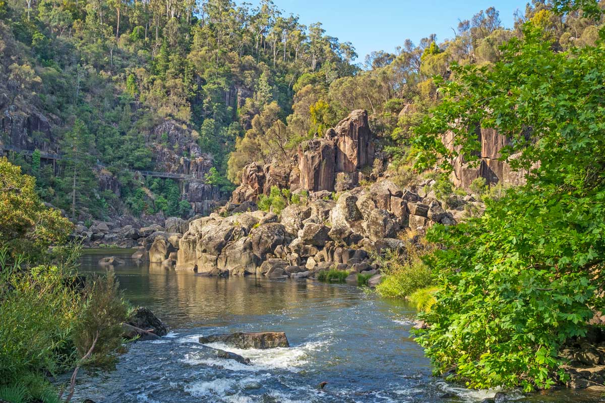 Cataract Gorge seen near Launceston, Tasmania