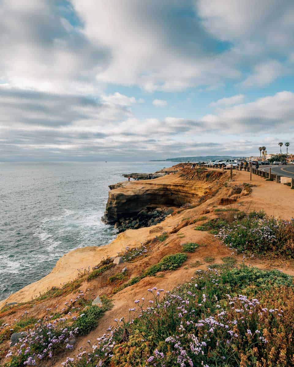 Cliffs and scenery at Point Loma San Diego California