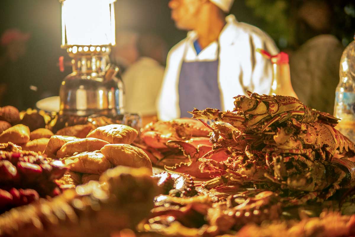Forodhani Gardens Night Food Market in Zanzibar Tanzania