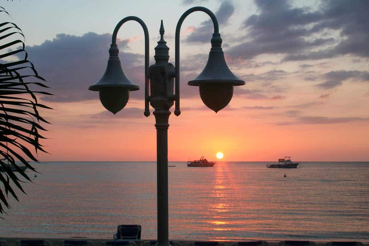 Montego Bay Marina Jamaica at sunset