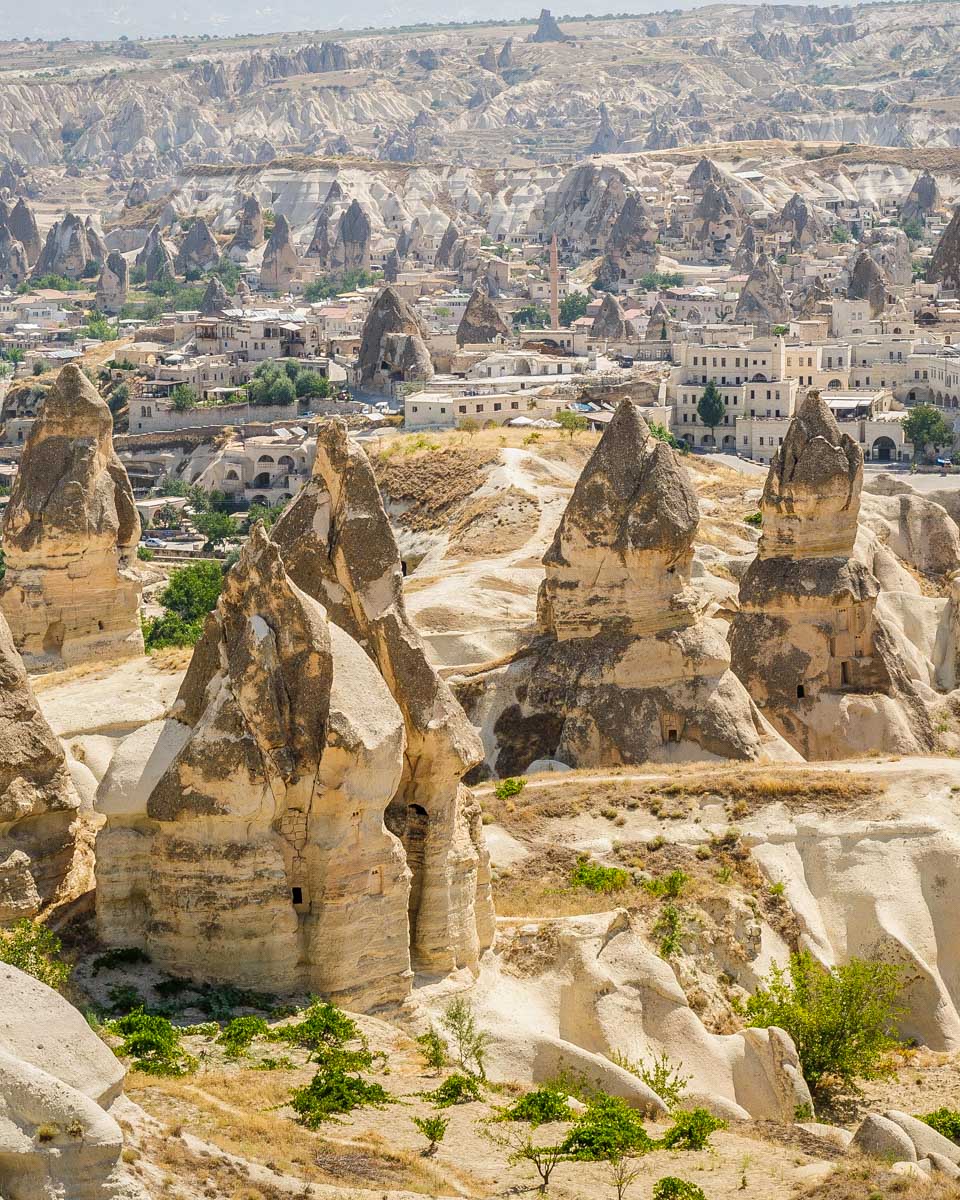 Mountains near Goreme in Cappadocia Turkey