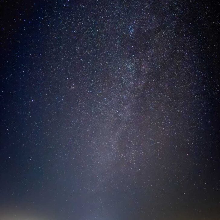 Night stars seen in Wadi Rum