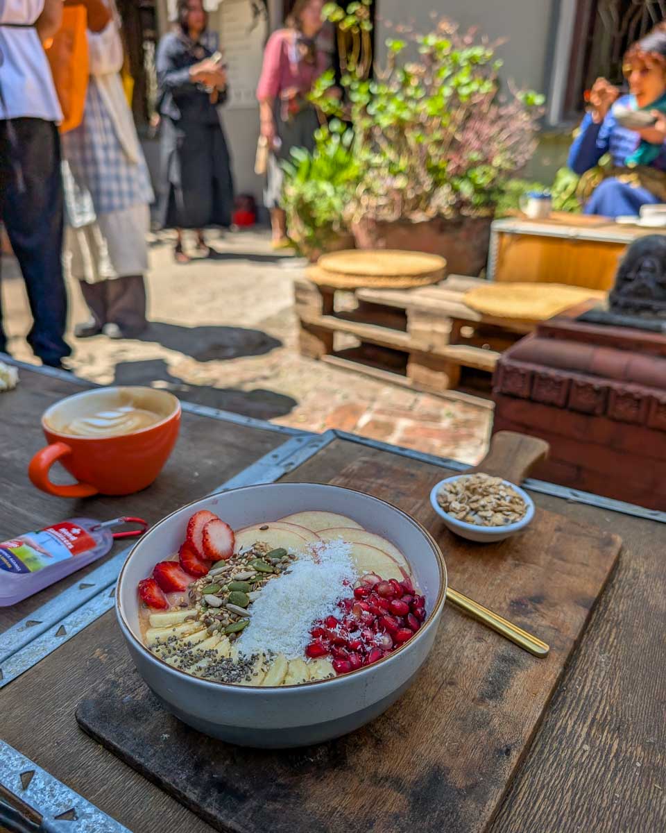 Organic Smoothie Bowl and Cafe breakfast in Kathmandu Nepal (2)