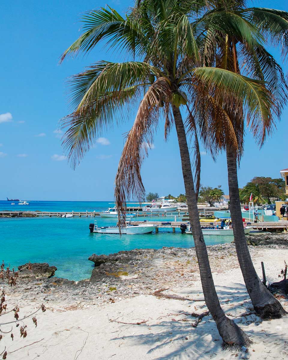 Seven Mile Beach, Grand Cayman on a sunny day