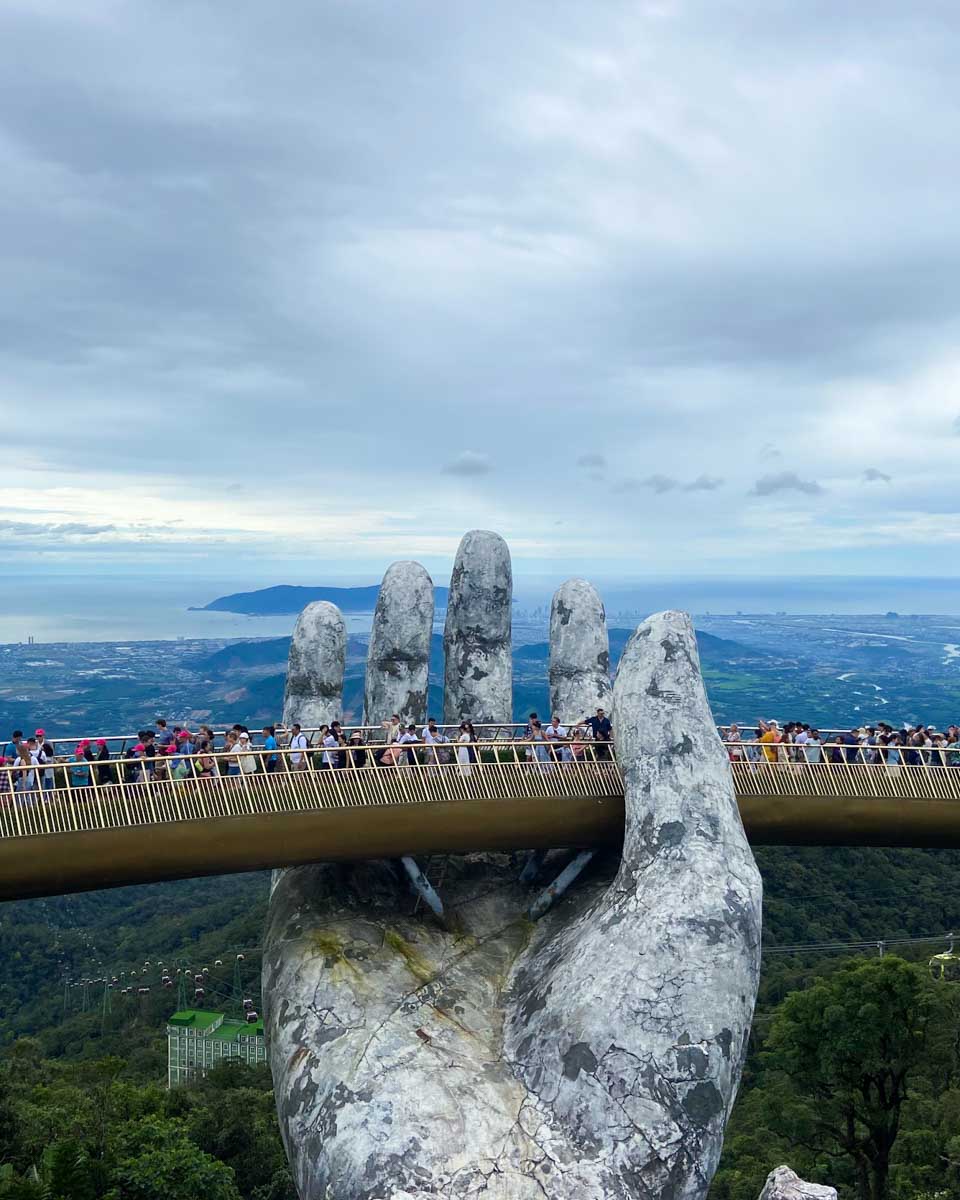 The Golden Hand bridge at Ba Na Hills, Vietnam