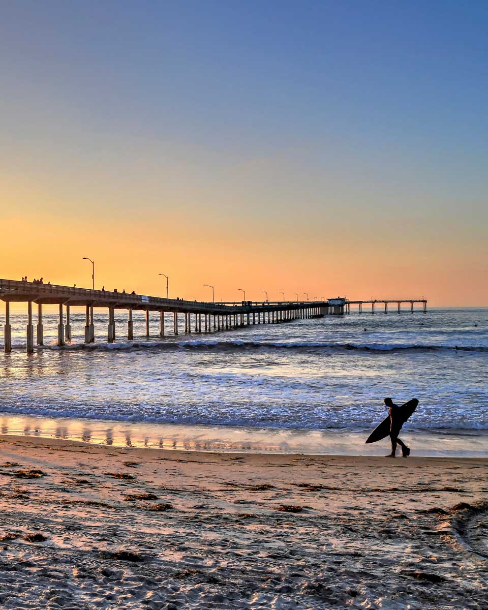 The Ocean Beach Pier in San Diego California