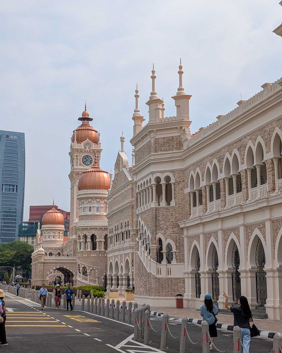 The Sultan Abdul Samad Building seen on a bike tour in Kuala Lumpur Malaysia