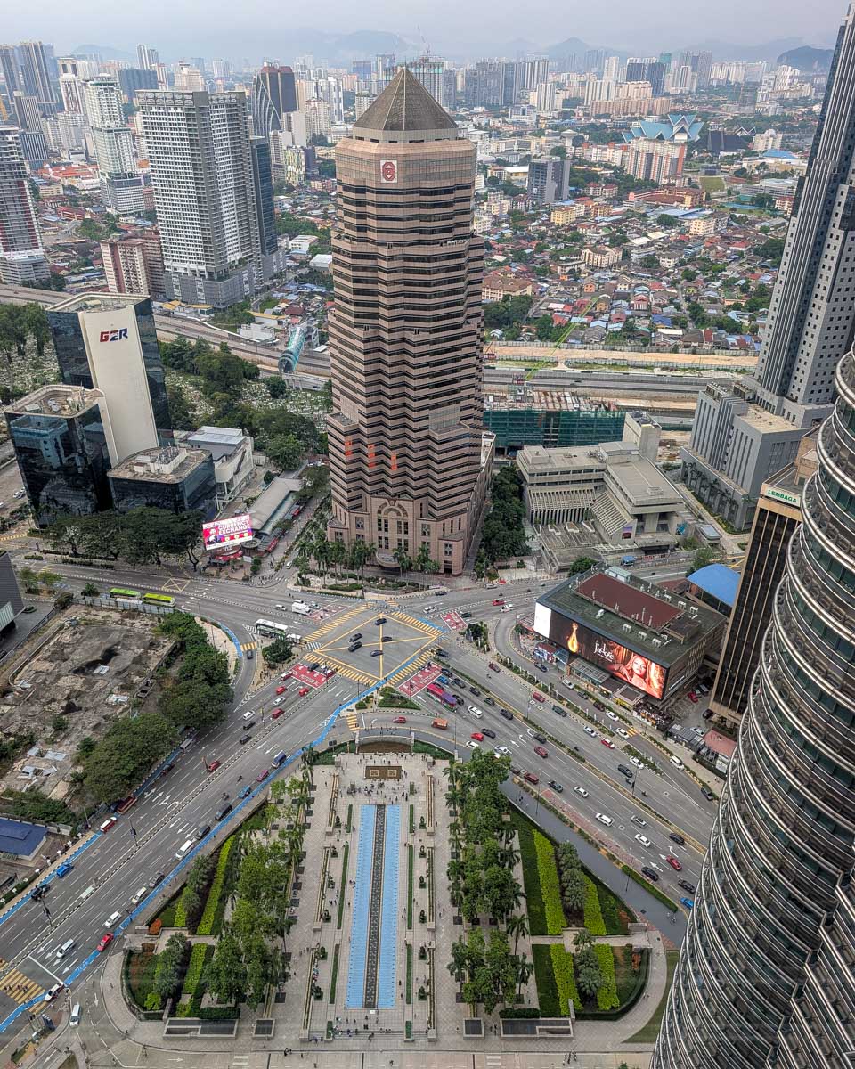 The view of Kuala Lumpur from inside the Petronas Towers Malaysia (1)