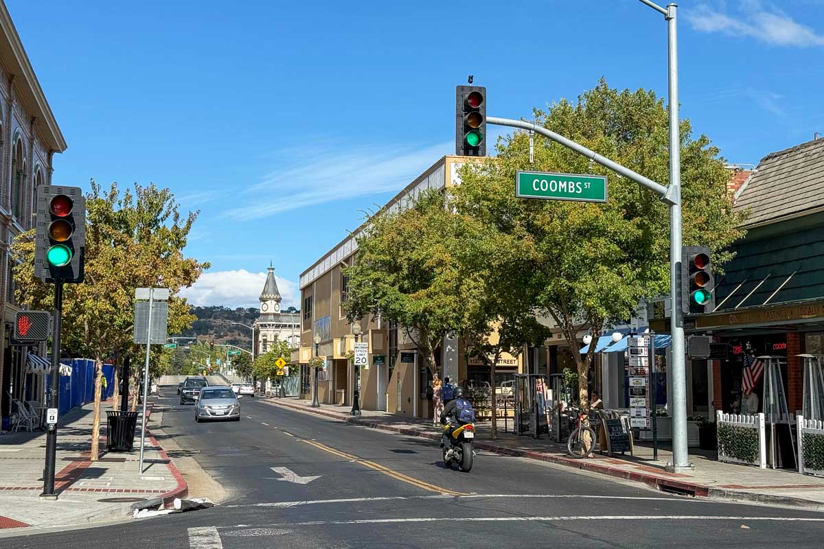 The view of Napa in Napa Valley California