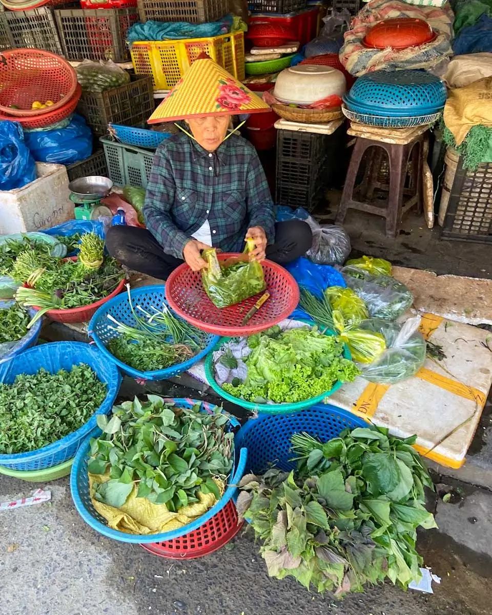 Visit to the local market during cooking class in Hoi An, Vietnam