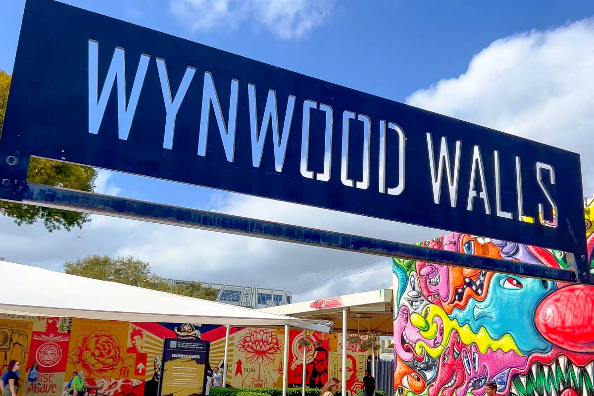 Wynwood Walls in Miami Florida seen on a sunny day