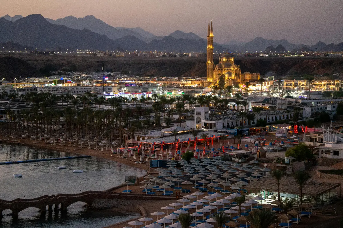 Tropical Resort in Egypt in the Evening