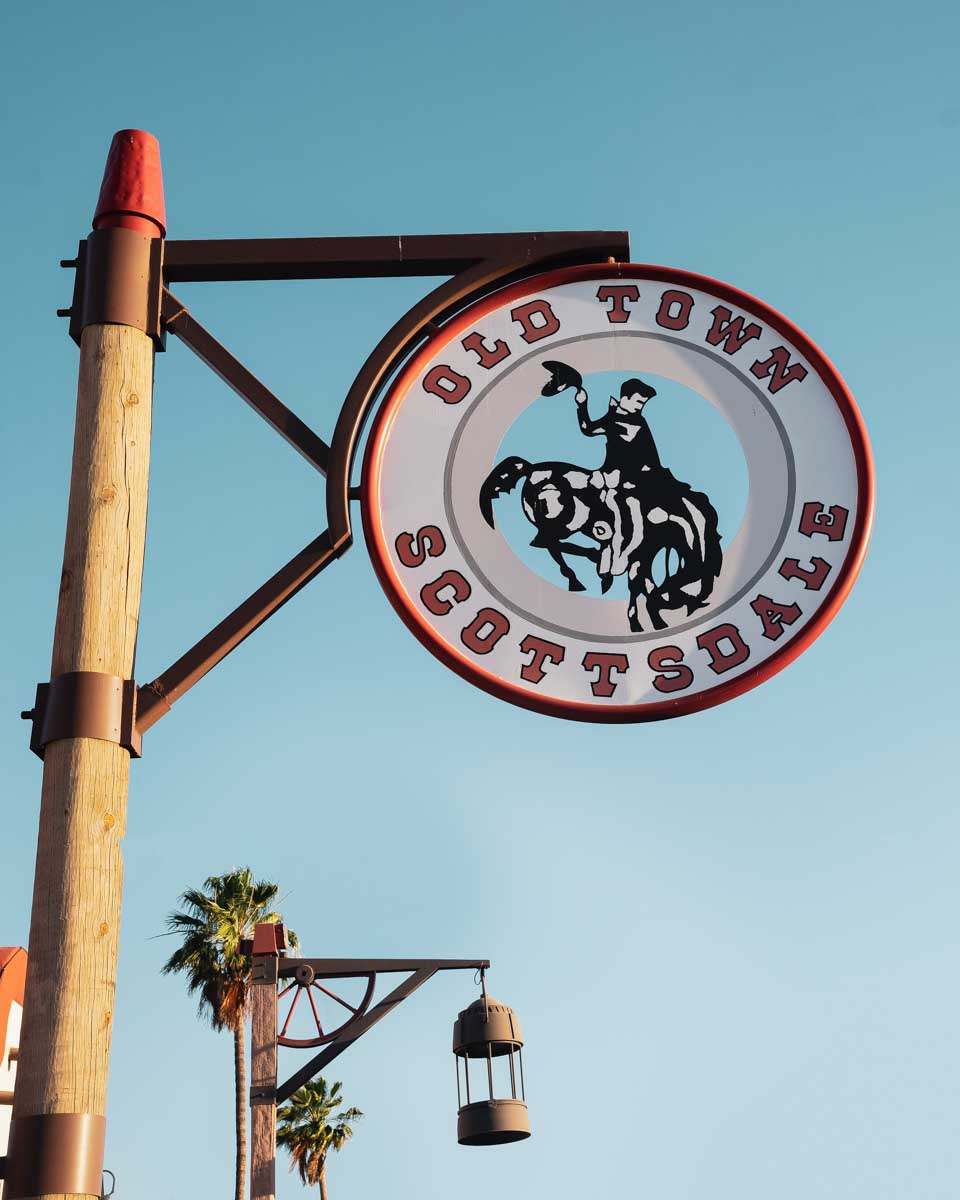 A sign for Old Town Scottsdale Arizona