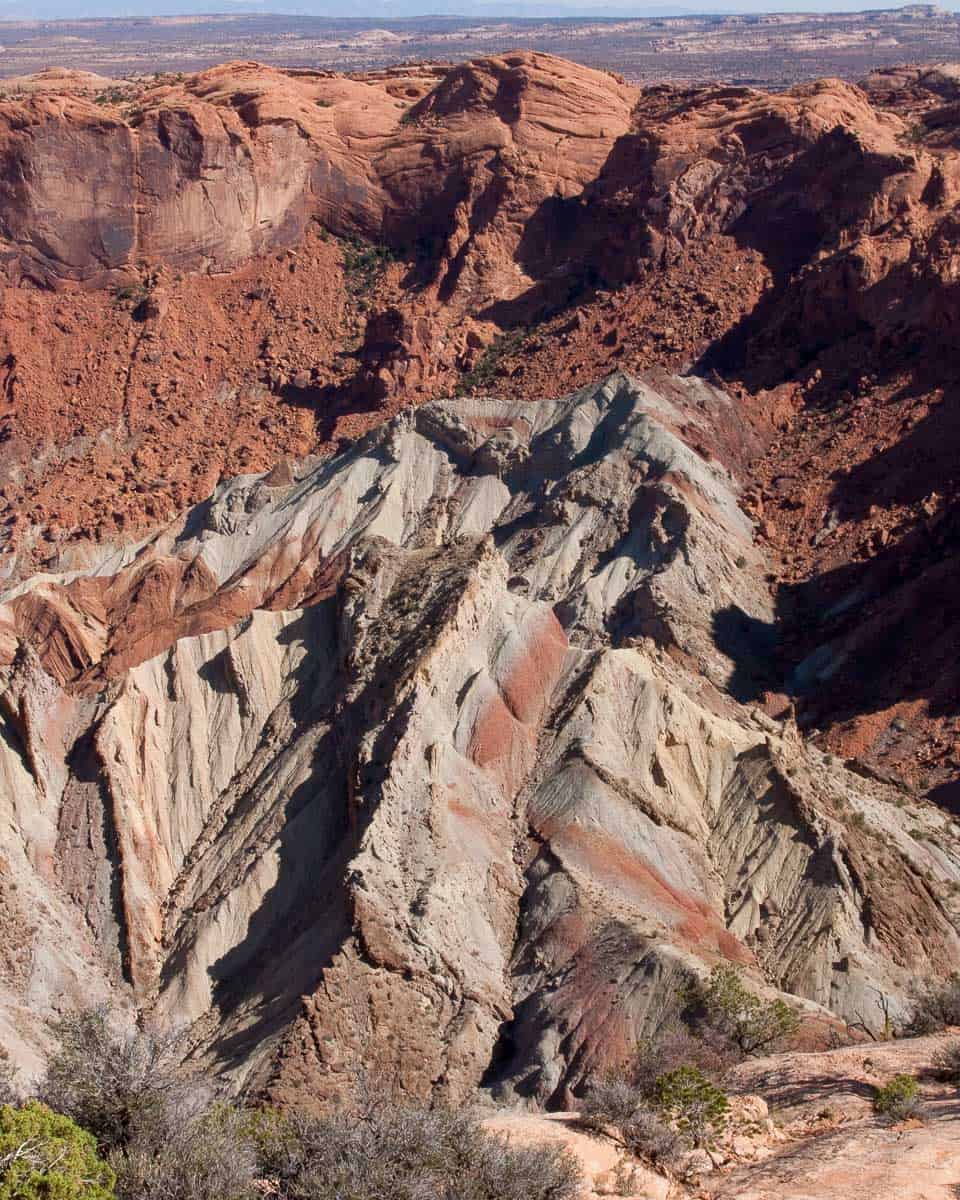 Canyonlands National Park looking Upheaval Dome near Moab Utah