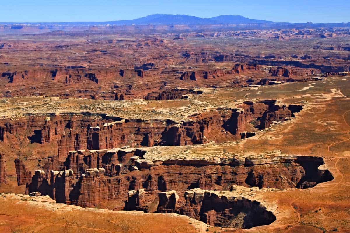 Canyonlands National Park looking at Grand View Point near Moab Utah