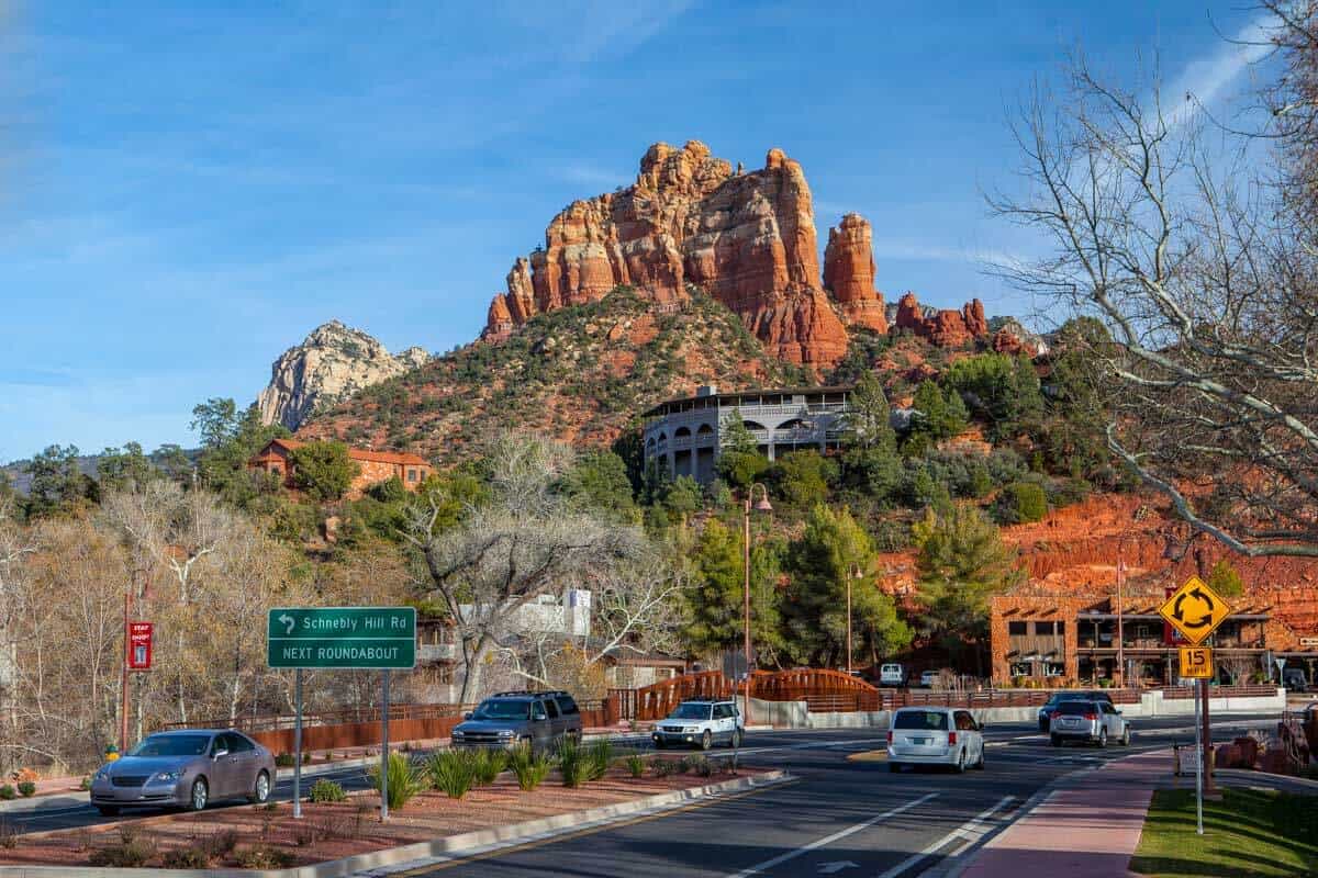 Downtown-Sedona-Arizona seen on a tour from Scottsdale Phoenix Arizona
