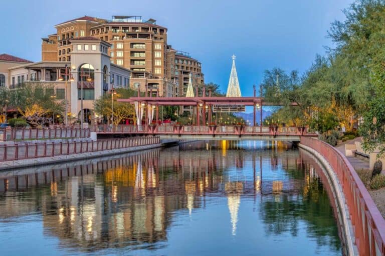 Evening view of Scottsdale Phoenix Arizona