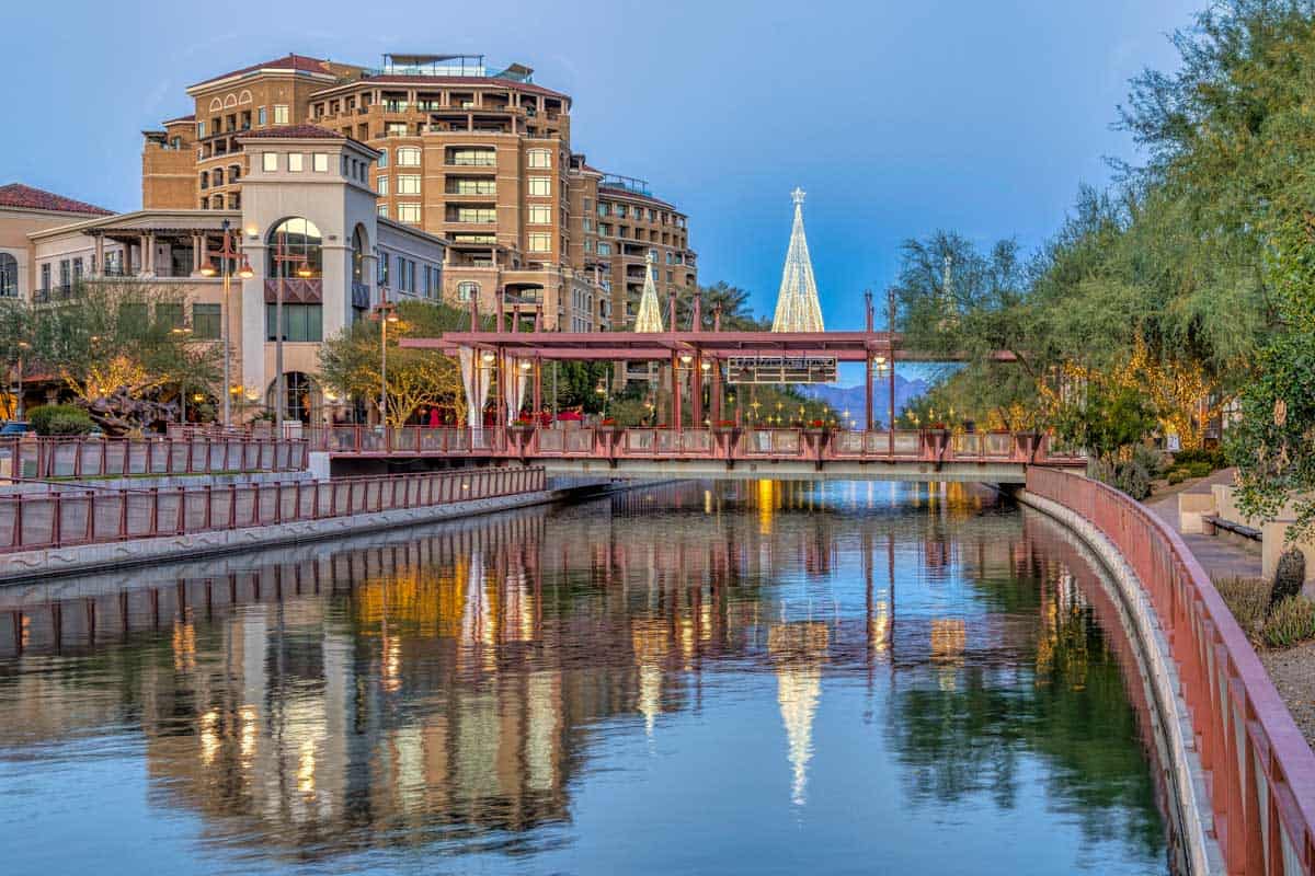 Evening view of Scottsdale Phoenix Arizona