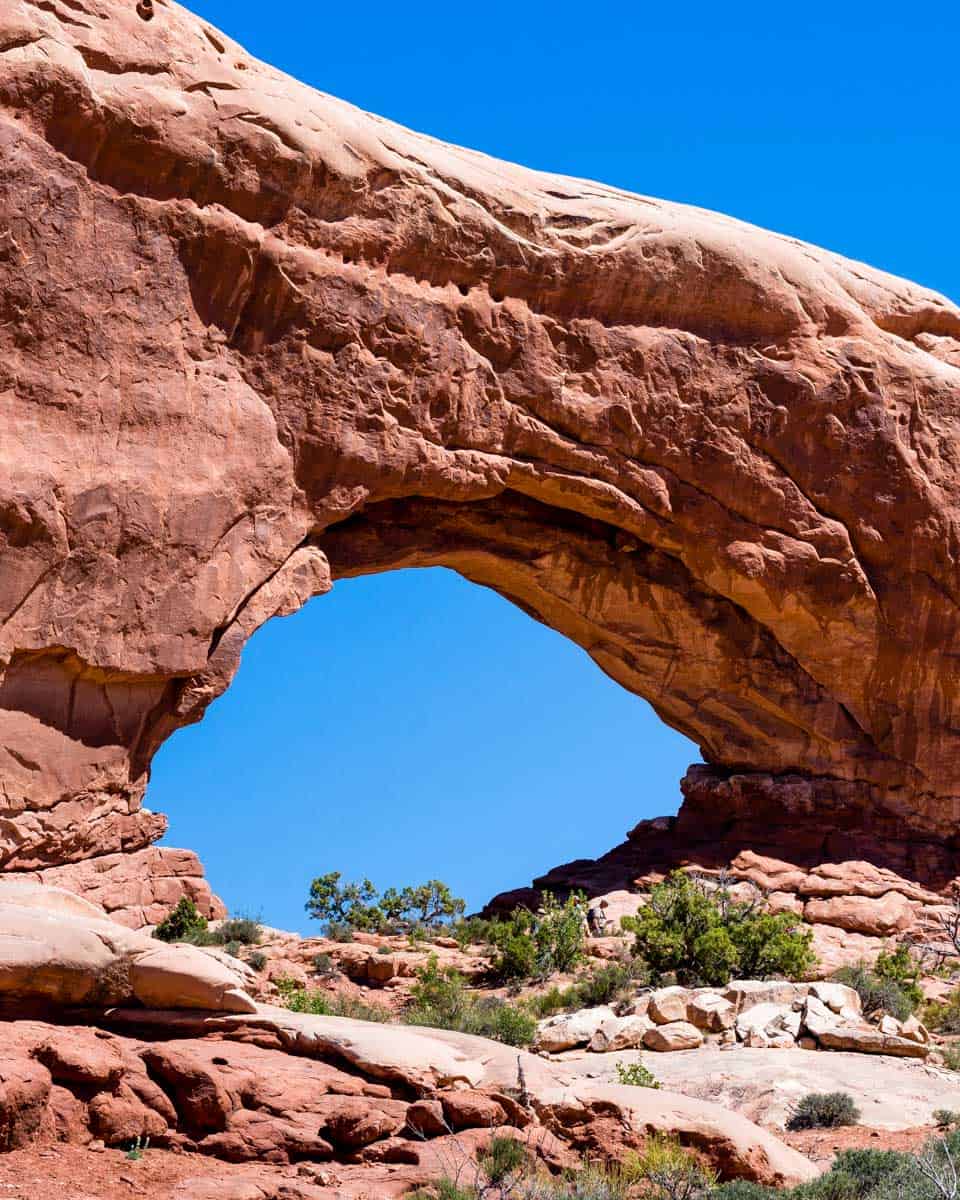 North Window Arch in Arches National Park near Moab Utah