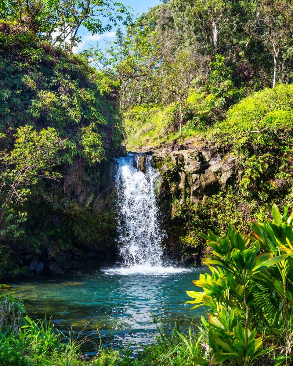 Pua'a Ka'a (Puaa Kaa) State Wayside Park and waterfall on Maui Hawaii