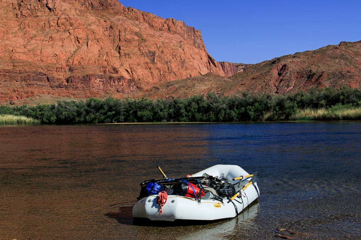 Rafting down the Colorado River near Moab Utah