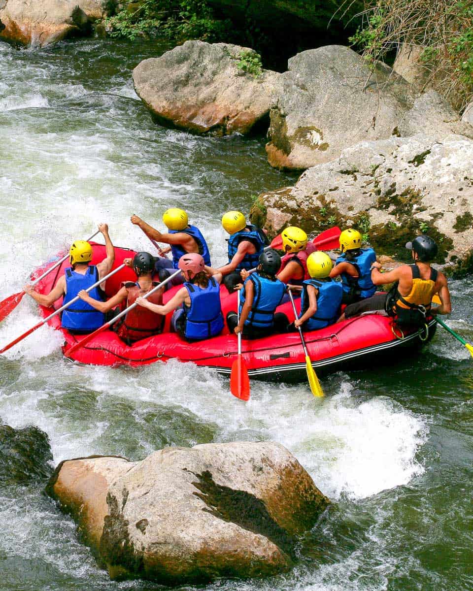 A-group-of-people-rafting-near-Victoria-Falls Zimbabwe