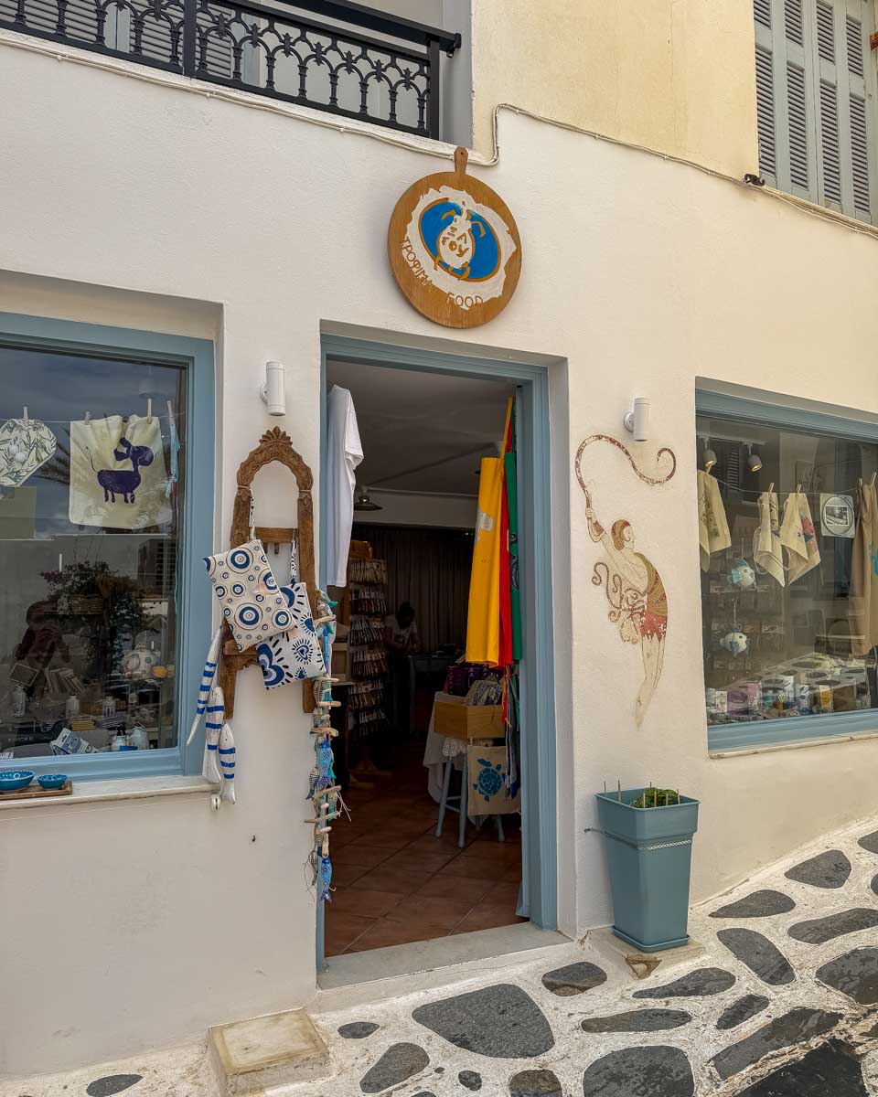 A shop in Old Market Naxos Greece