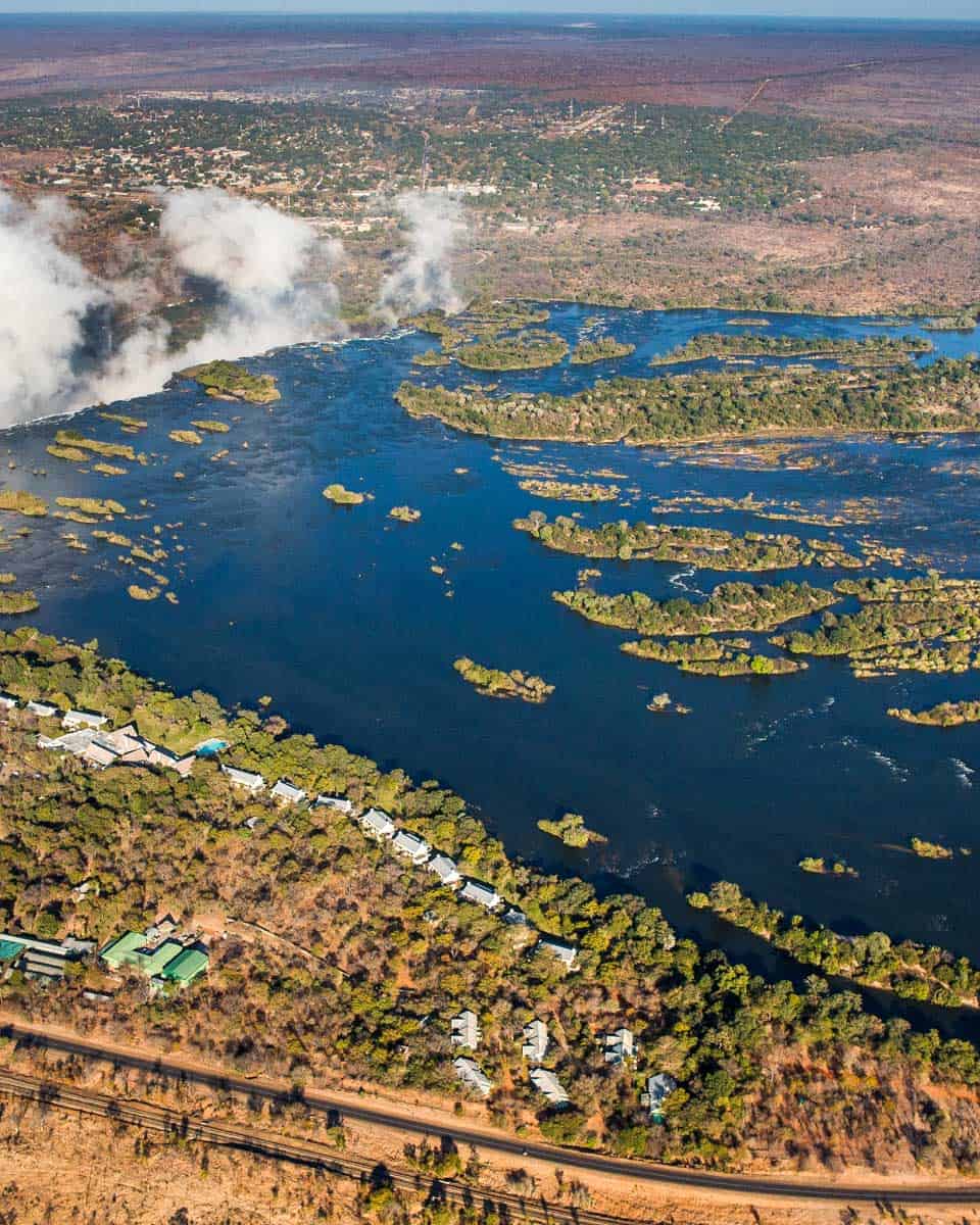 A-view-of-the-surrounding-area-around-Victoria-Falls-on-a-helicopter-tour, Zimbabwe