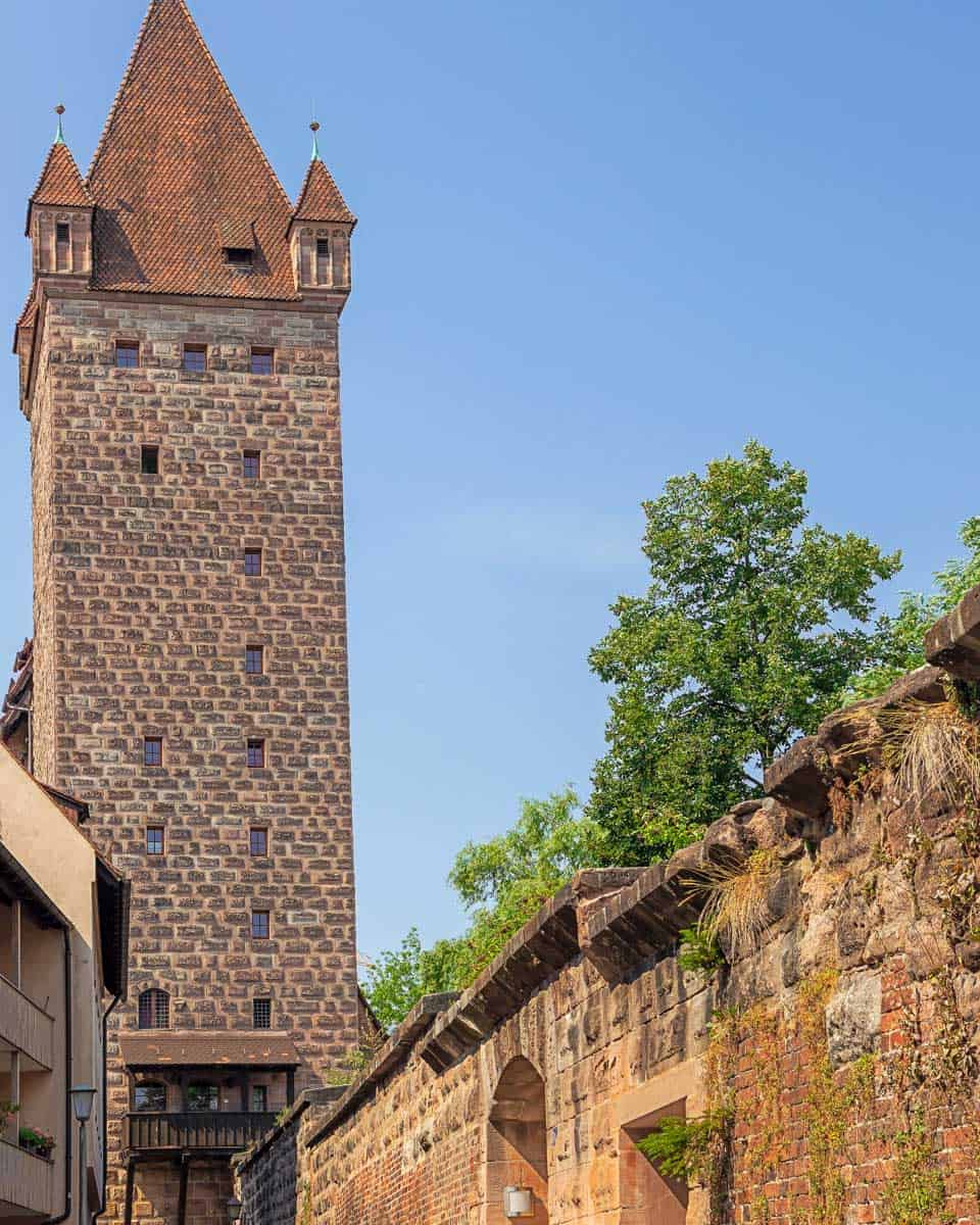 A-watchtower-of-the-Nuremberg-Castle-in-Nuremberg-Germany