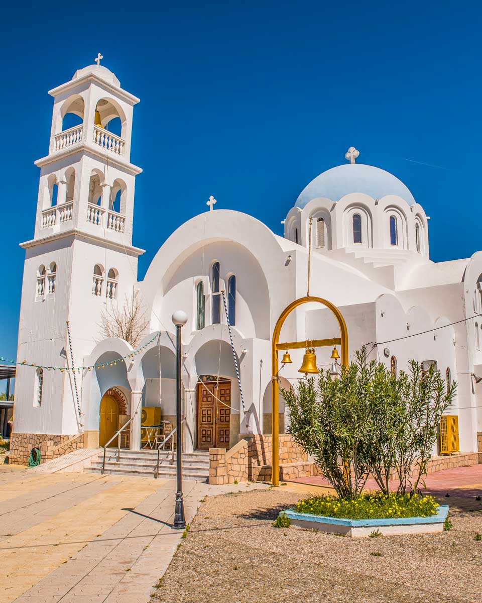 Agioi Anargiroi church in Agistri seen on a tour from Athens Greece