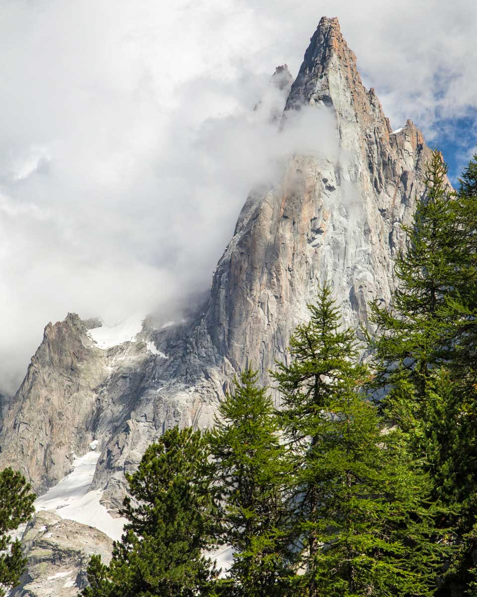 Aiguille du Dru aka Les Drus of Mont Blanc near Chamonix France