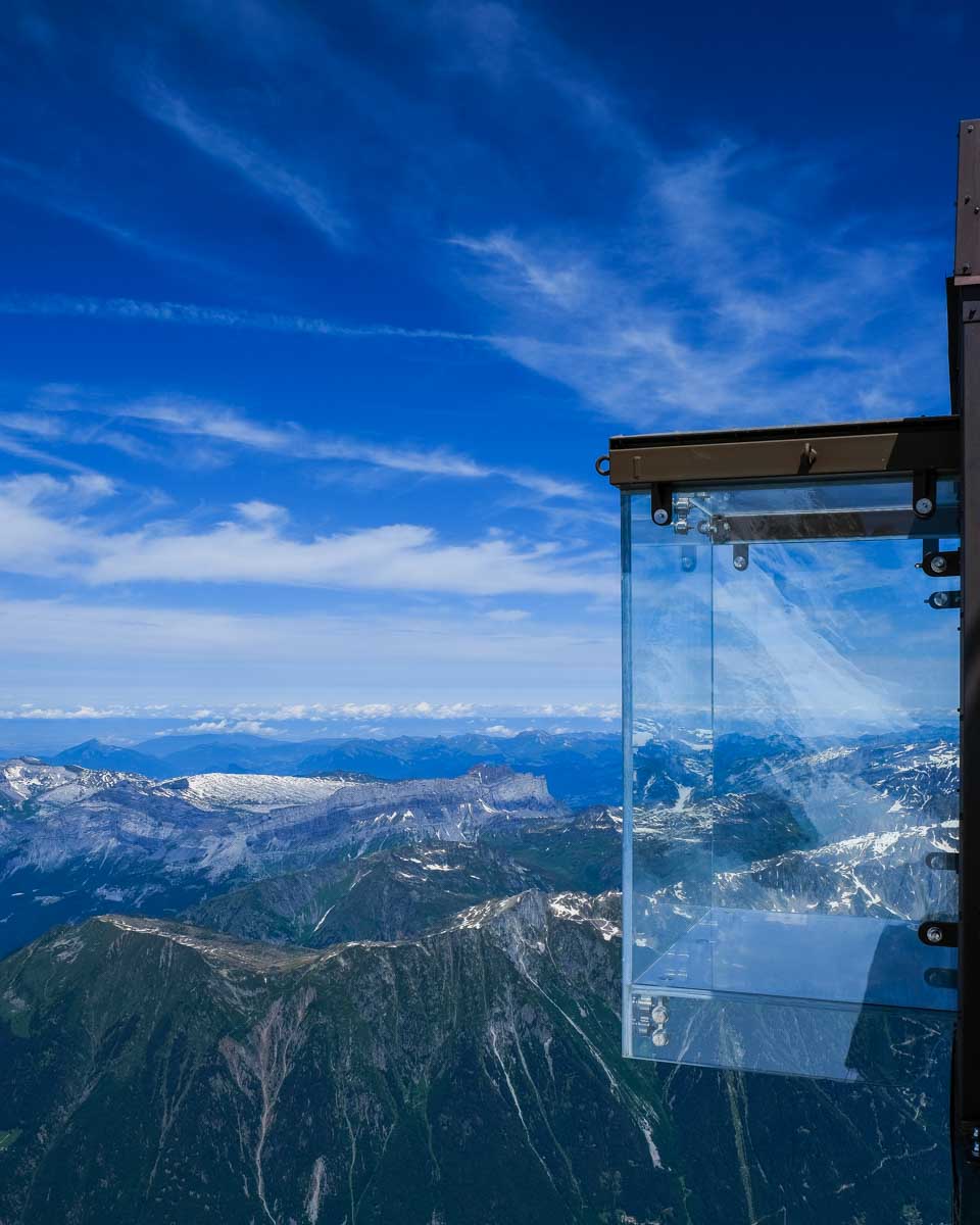 Aiguille du Midi viewing box aka Step Into the Void near Chamonix France